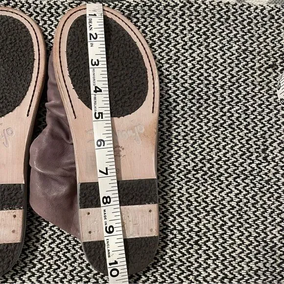 P. Monjo Grayish-Purple Leather Slouch Thong Sandal Sz-39 - Picture 6 of 6